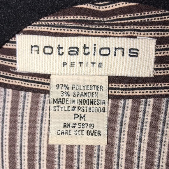 Notations Striped Button-down shirt Size Medium Petite​​​ - Picture 4 of 5